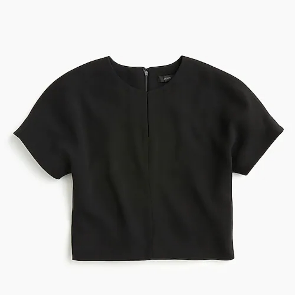J Crew Cropped Cap Sleeve in 365 Crepe